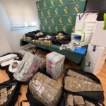 Un control en la AP-15 destapa 478 kilos de hachís escondidos en 15 bolsas bajo un camión