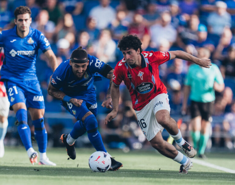 Getafe y Celta firman tablas en el Coliseum con goles de Satriano y Starfelt