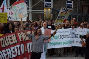 Vigo sale a la calle por el derecho a la vivienda tras el desahucio de Maricarmen en Madrid
